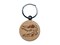 Velociraptor Skull Dinosaur Fossil Bone Engraved Wood Round Keychain Tag Charm